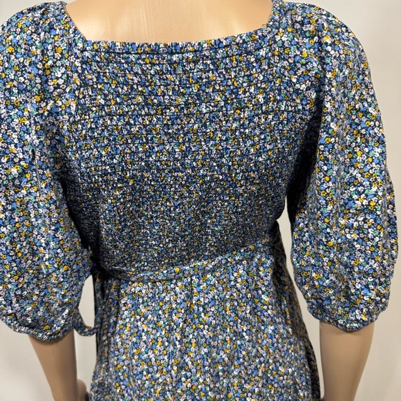 Old Navy Waist-Defined Floral Tie-Belt Midi Wrap Dress Women’s M Prairie Boho - Picture 6 of 9